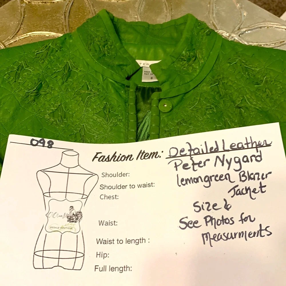 Peter Nygard Green Embroidered Blazer - Picture 16 of 16